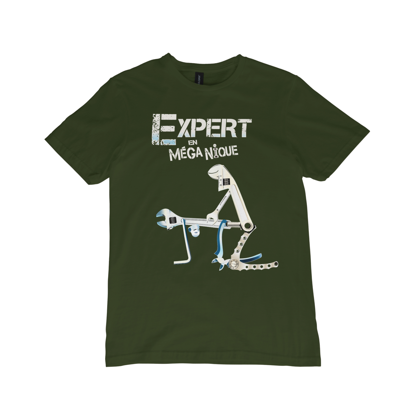 T-shirt "Expert en MÉGA-NIQUE"