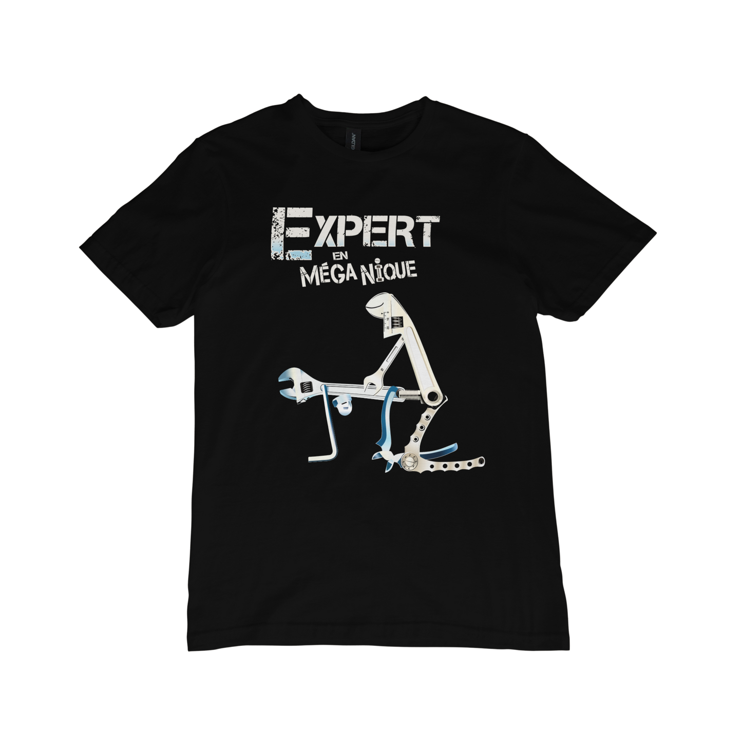 T-shirt "Expert en MÉGA-NIQUE"