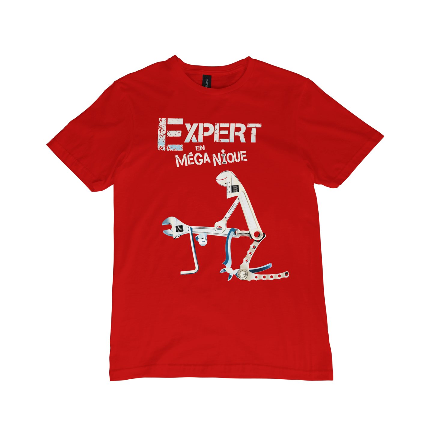 T-shirt "Expert en MÉGA-NIQUE"
