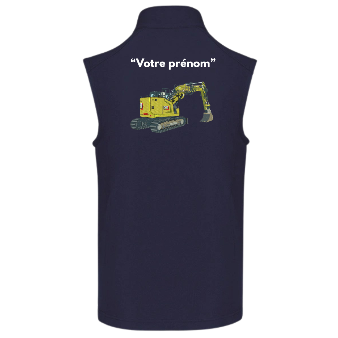 Veste sans manche "Pelle sur chenille + prénom personnalisé"