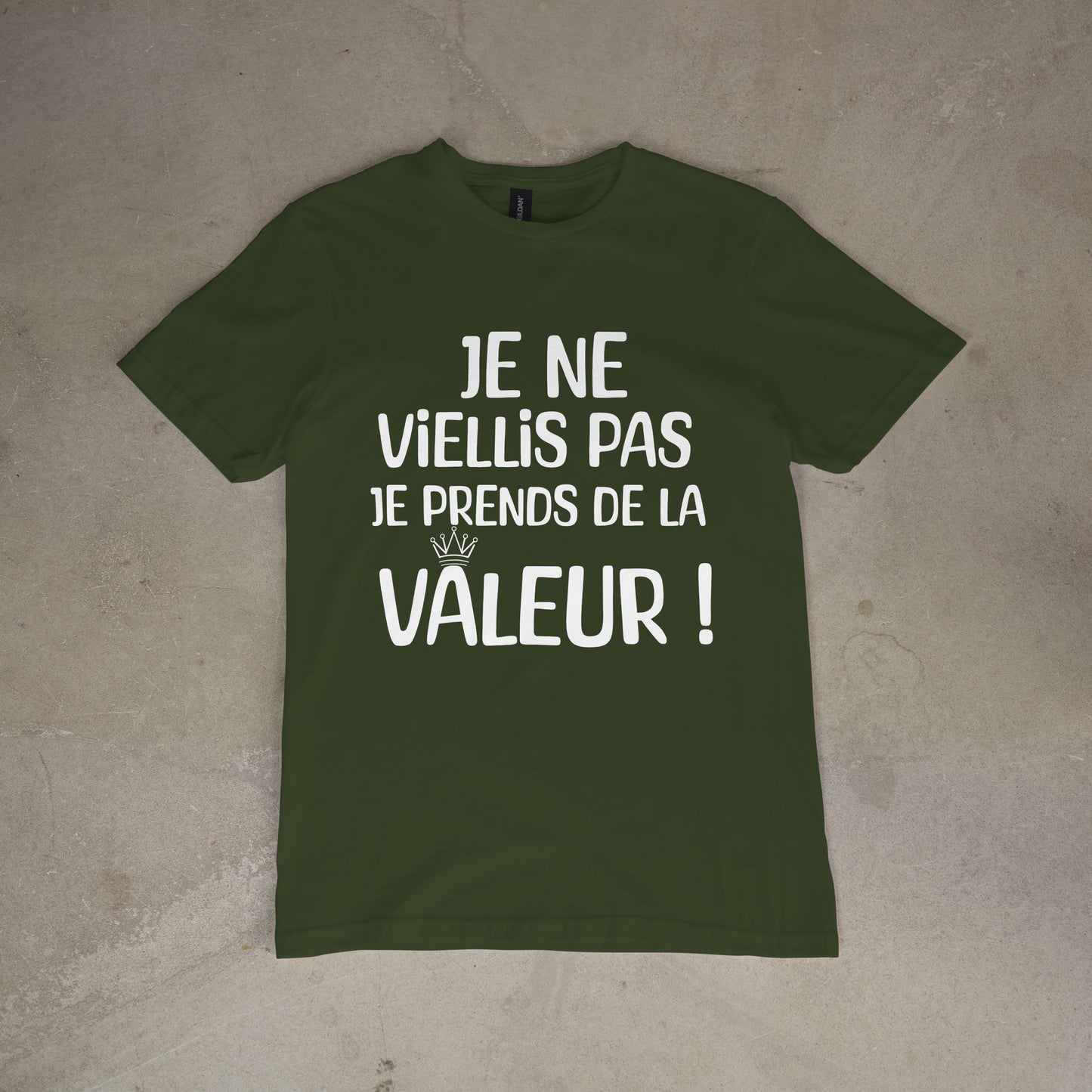 T shirt "Je ne viellis pas je prends de la valeur"