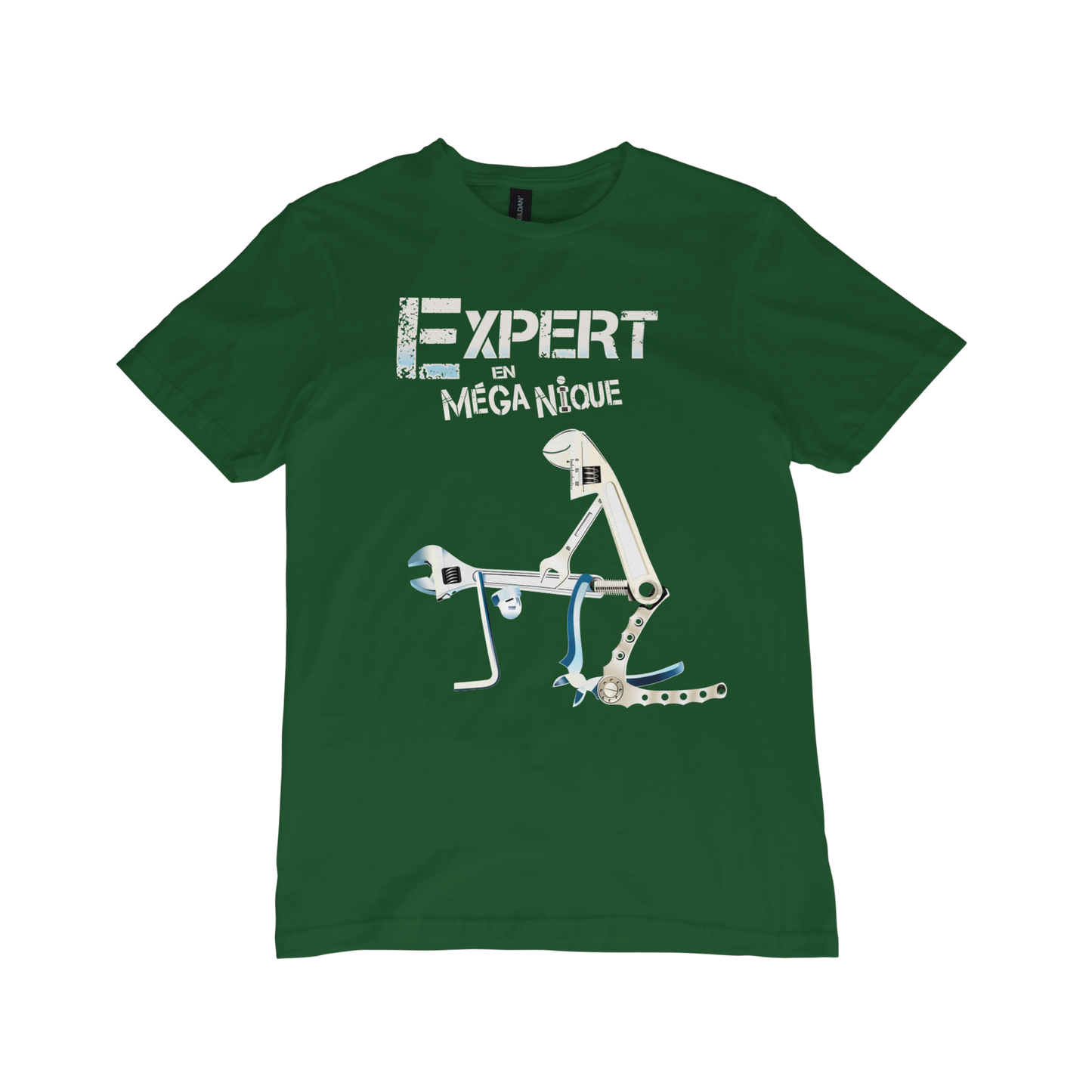 T-shirt "Expert en MÉGA-NIQUE"