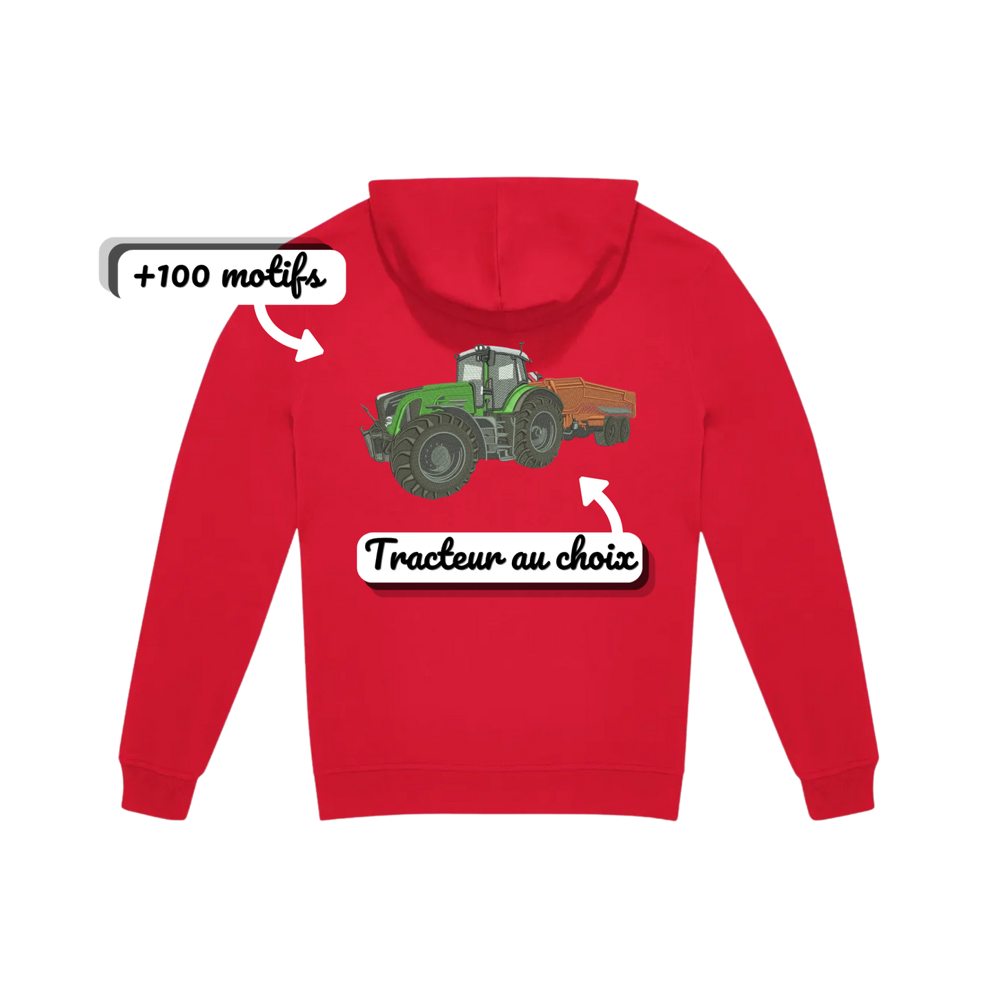 Sweat personnalisé tracteur avec remorque