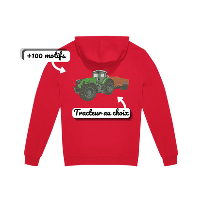 Sweat personnalisé tracteur avec remorque