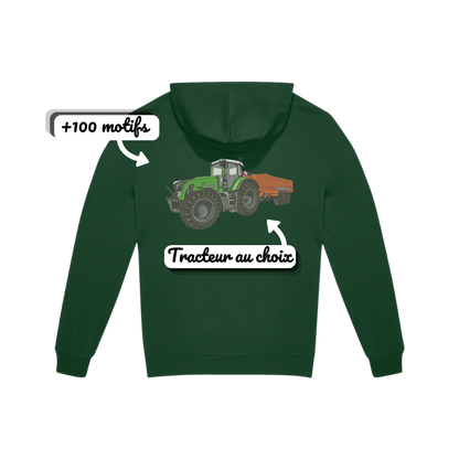 Sweat personnalisé tracteur avec remorque