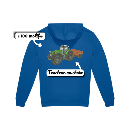 Sweat personnalisé tracteur avec remorque