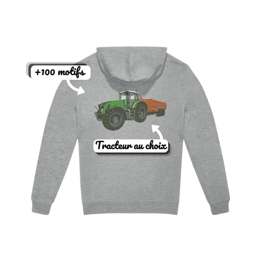 Sweat personnalisé tracteur avec remorque