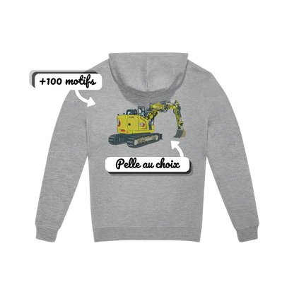 Sweat personnalisé pelle engin tp