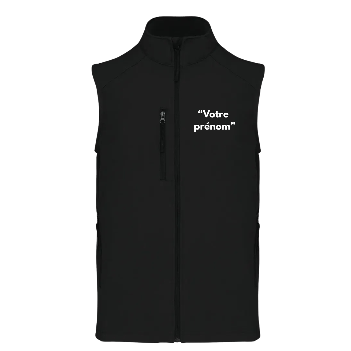 Veste sans manche "Pelle sur chenille + prénom personnalisé"