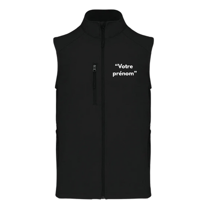 Veste sans manche "Pelle sur chenille + prénom personnalisé"