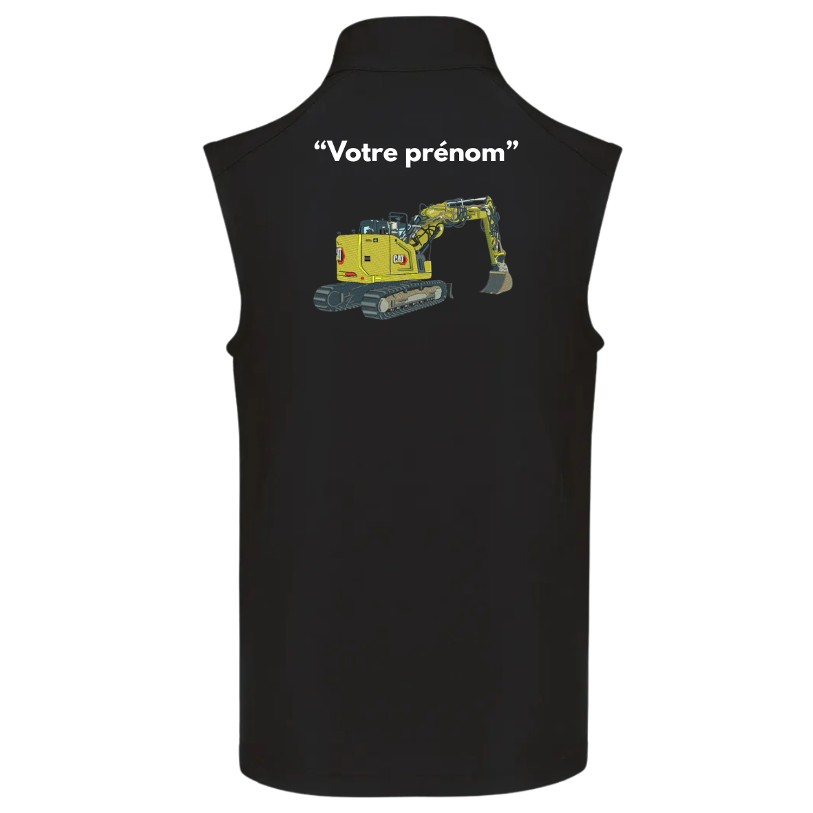 Veste sans manche "Pelle sur chenille + prénom personnalisé"