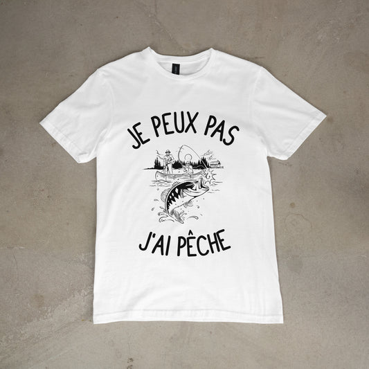T shirt "Je peux pas j'ai pêche"