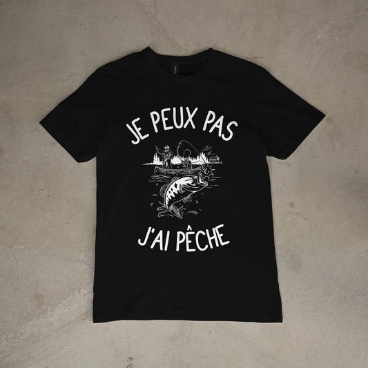 T shirt "Je peux pas j'ai pêche"